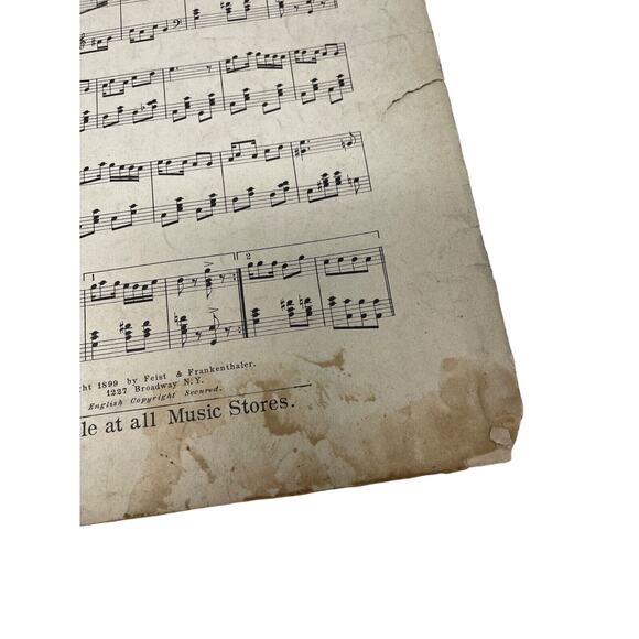 1899 Antique Smoky Mokes Cakewalk and Two Step Sheet Music A Holzmann - Picture 8 of 9